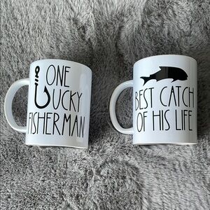 Couples Mug Set 2pc - Fishing Themed “Best Catch”